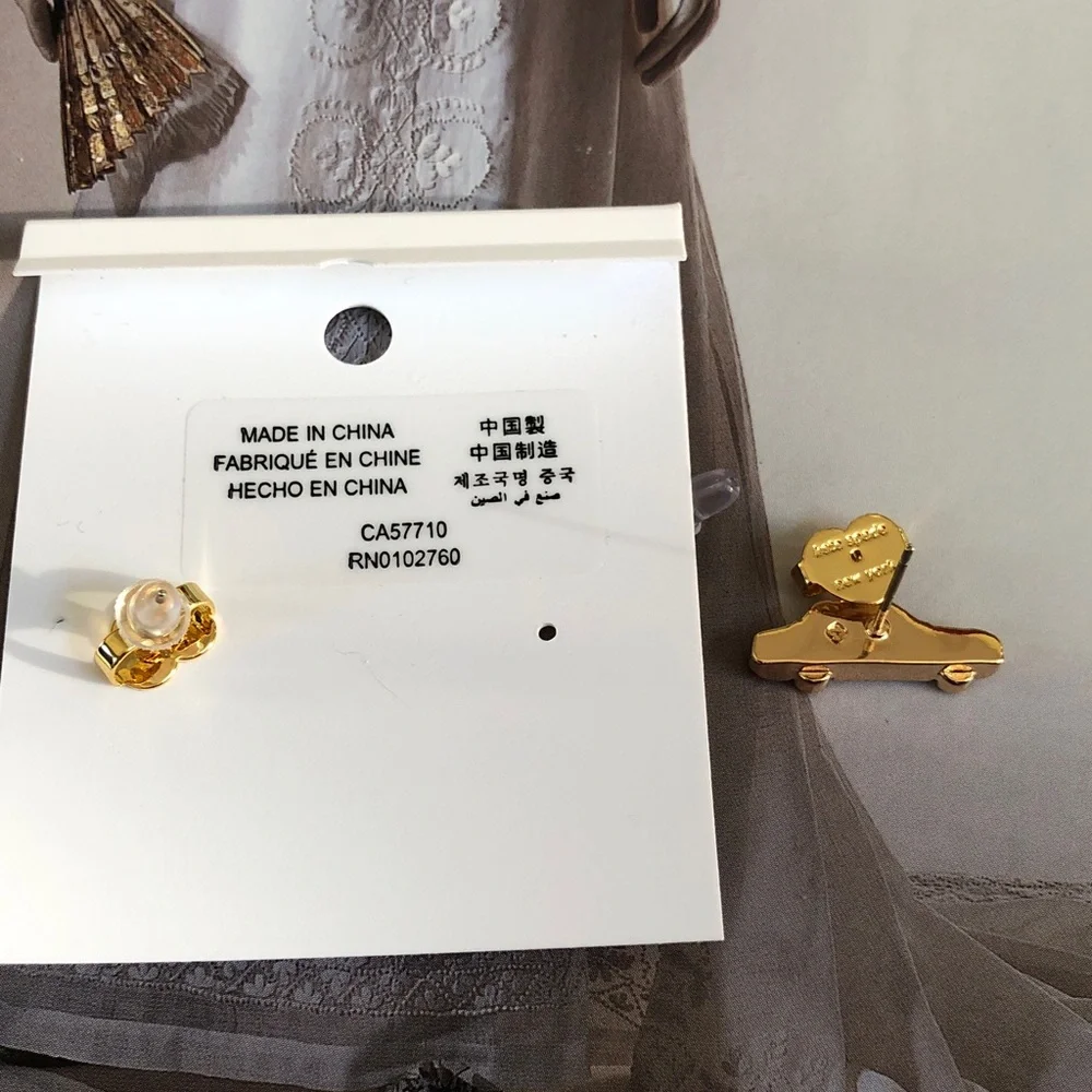 kate spade Yellow Taxi Cab Enamel Stud Earrings